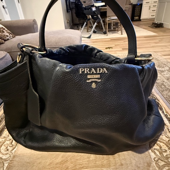 Prada Black Textured Shoulder Bag - Picture 4 of 12